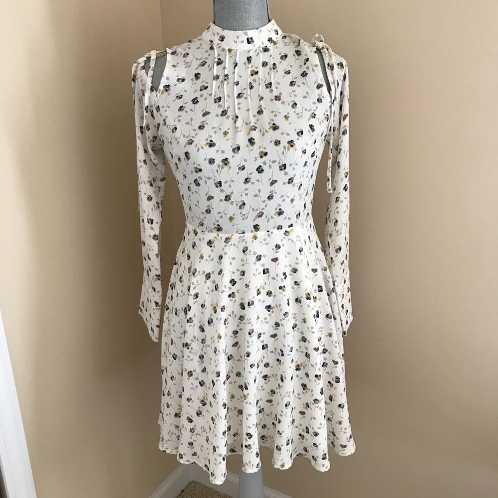 Re:named floral white short dress S